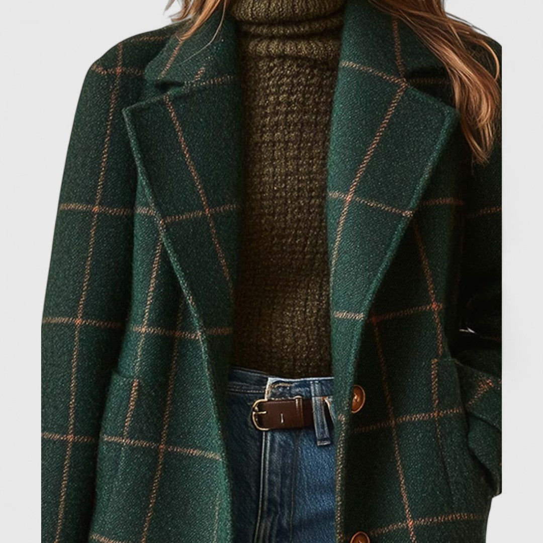 XAVINA | CLASSIC CHECK COAT